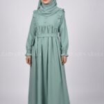 Grape Colored Nida Fabric Maxi Abaya 0987