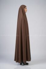 Dark Brown Colored Irani Chadar in Chiffon Acc-326 - Image 3