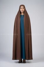 Dark Brown Colored Irani Chadar in Chiffon Acc-326