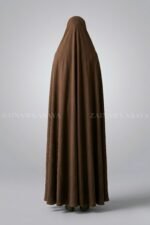 Dark Brown Colored Irani Chadar in Chiffon Acc-326 - Image 4