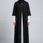 Nida Black Teacher Gown Abaya OL-1160