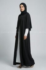 Nida Black Teacher Gown Abaya OL-1160 - Image 4