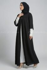 Nida Black Teacher Gown Abaya OL-1160 - Image 3