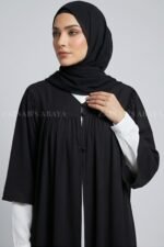 Nida Black Teacher Gown Abaya OL-1160 - Image 2