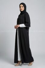 Nida Black Teacher Gown Abaya OL-1160 - Image 5