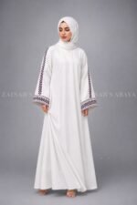 Embroidered Maxi Abaya with a matching scarf