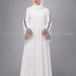 Embroidered Maxi Abaya with a matching scarf