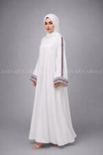 Embroidered Maxi Abaya with a matching scarf