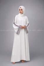 Embroidered Maxi Abaya with a matching scarf