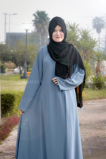 Simple Umbrella Abaya in Nida Korean Fabric OL-239 - Image 2