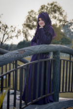 Colored Simple Umbrella Abaya in Nida Korean Fabric OL-239 - Image 9
