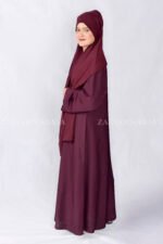 Premium Nida Korean Fabric Front Open Abaya OL-119 - Image 2