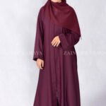 Premium Nida Korean Fabric Front Open Abaya OL-119