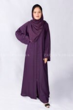 Simple Front Open Abaya in Nida Korean Fabric OL-119 - Image 7