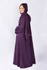 Simple Front Open Abaya in Nida Korean Fabric OL-119 - Image 10