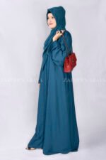 Simple Front Open Abaya in Nida Korean Fabric OL-119 - Image 4