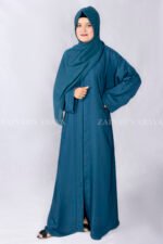 Simple Front Open Abaya in Nida Korean Fabric OL-119 - Image 2