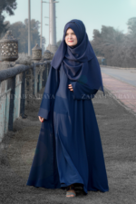 Colored Simple Umbrella Abaya in Nida Korean Fabric OL-239 - Image 3