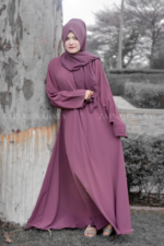 Nida Colored Umbrella Abaya for Women OL-239 - Image 3