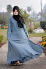 Simple Umbrella Abaya in Nida Korean Fabric OL-239 - Image 3