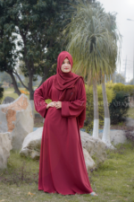 Simple Umbrella Abaya in Nida Korean Fabric OL-239 - Image 5