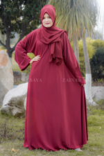 Simple Umbrella Abaya in Nida Korean Fabric OL-239 - Image 6