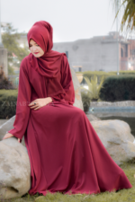 Simple Umbrella Abaya in Nida Korean Fabric OL-239 - Image 7