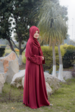 Simple Umbrella Abaya in Nida Korean Fabric OL-239 - Image 8
