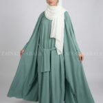 Sophisticated Zainab Plain Maxi Abaya + Kaftan – 0968
