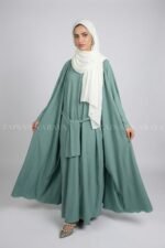 Sophisticated Zainab Plain Maxi Abaya + Kaftan – 0968