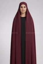 Maroon Colored Irani Chadar in Chiffon Fabric Acc-326 - Image 2