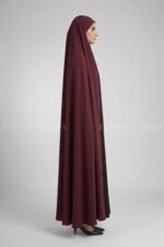 Maroon Colored Irani Chadar in Chiffon Fabric Acc-326 - Image 4