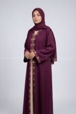 New Zainab Gown Abaya With Turkish Embroidery – 0952 - Image 4