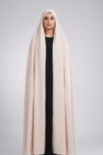 Peach Color Irani Chadar in Chiffon Fabric Acc-326