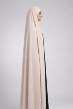 Peach Color Irani Chadar in Chiffon Fabric Acc-326 - Image 3