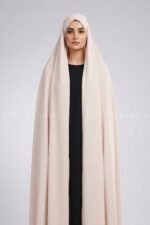 Peach Color Irani Chadar in Chiffon Fabric Acc-326 - Image 2