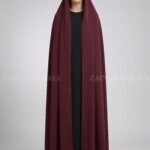 Maroon Colored Irani Chadar in Chiffon Fabric Acc-326