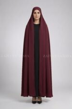 Maroon Colored Irani Chadar in Chiffon Fabric Acc-326