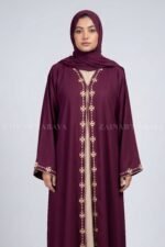 New Zainab Gown Abaya With Turkish Embroidery – 0952 - Image 2