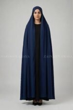 Navy Colored Irani Chadar in Chiffon Fabric Acc-326