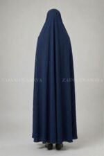 Navy Colored Irani Chadar in Chiffon Fabric Acc-326 - Image 5