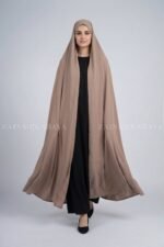 Light Brown Colored Irani Chadar in Chiffon Fabric Acc-326 - Image 3