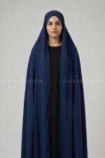 Navy Colored Irani Chadar in Chiffon Fabric Acc-326 - Image 2
