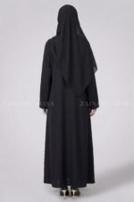 Colored Front Open Abaya in Nida Fabric OL-119 - Image 5