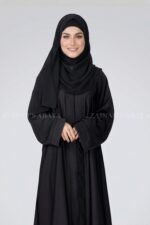 Colored Front Open Abaya in Nida Fabric OL-119 - Image 6
