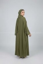 Colored Caftan Abaya in Nida Korean Fabric OL-654 - Image 5