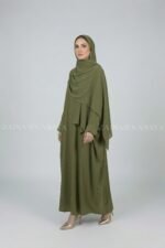 Colored Caftan Abaya in Nida Korean Fabric OL-654 - Image 4