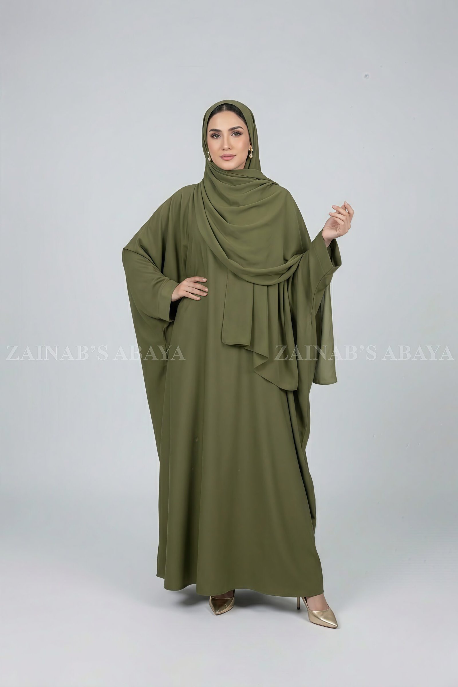 IMG_2956 Colored Caftan Abaya in Nida Korean Fabric OL-654 - Image 1