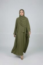 Colored Caftan Abaya in Nida Korean Fabric OL-654 - Image 3