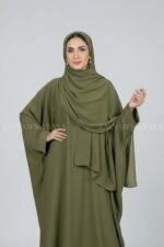Colored Caftan Abaya in Nida Korean Fabric OL-654 - Image 2